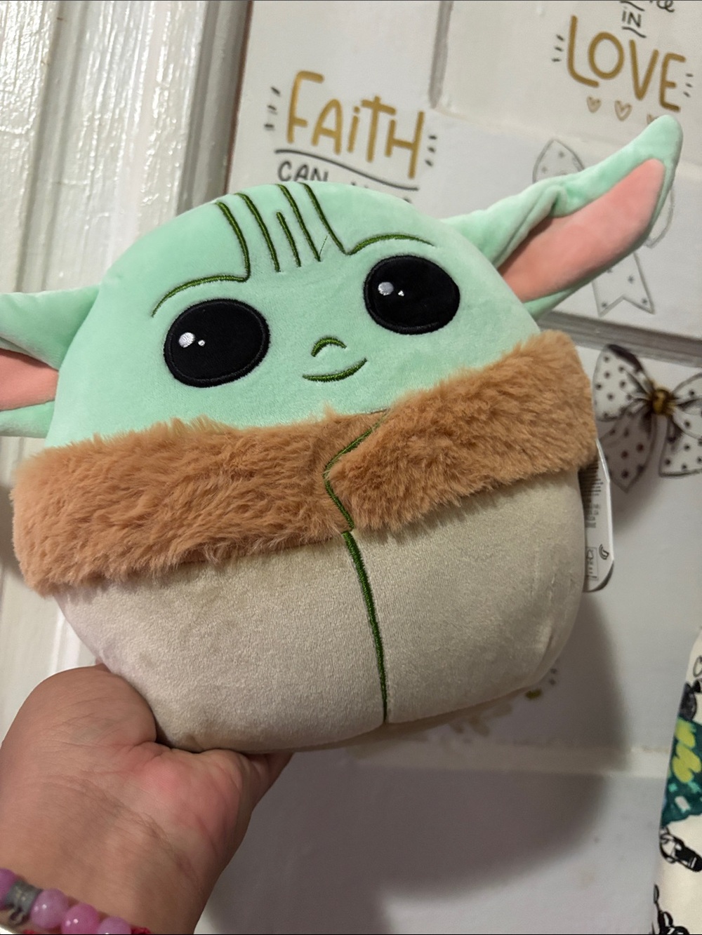 Squishmallow Baby Yoda Plush Mint Green nwt